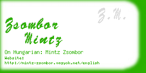 zsombor mintz business card